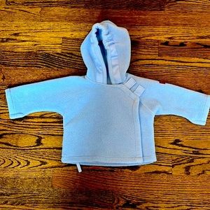 Widgeon light blue 3 month hooded fleece.